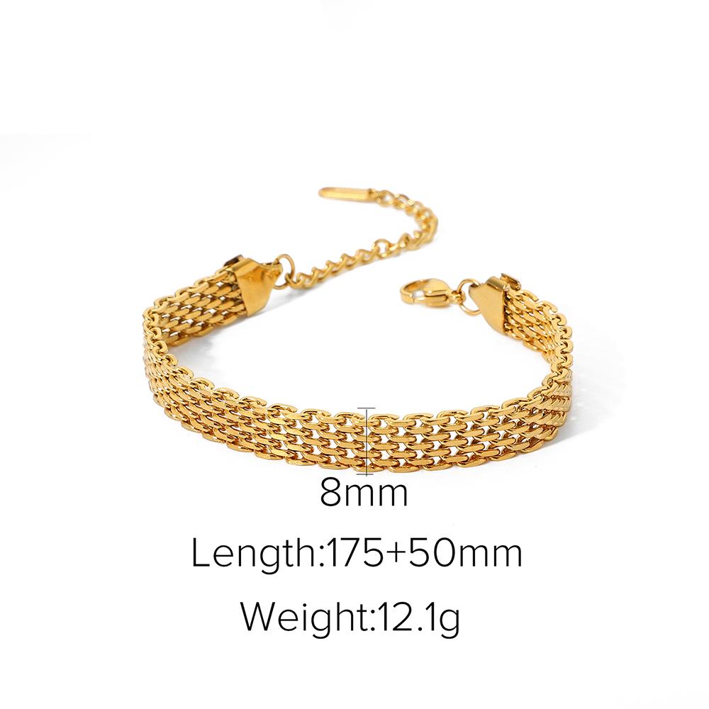 Yori Classic Double Layer Exquisite Chain Stainless Steel Bracelet Men Women Charm Summer Beach Trendy Chic Jewelry