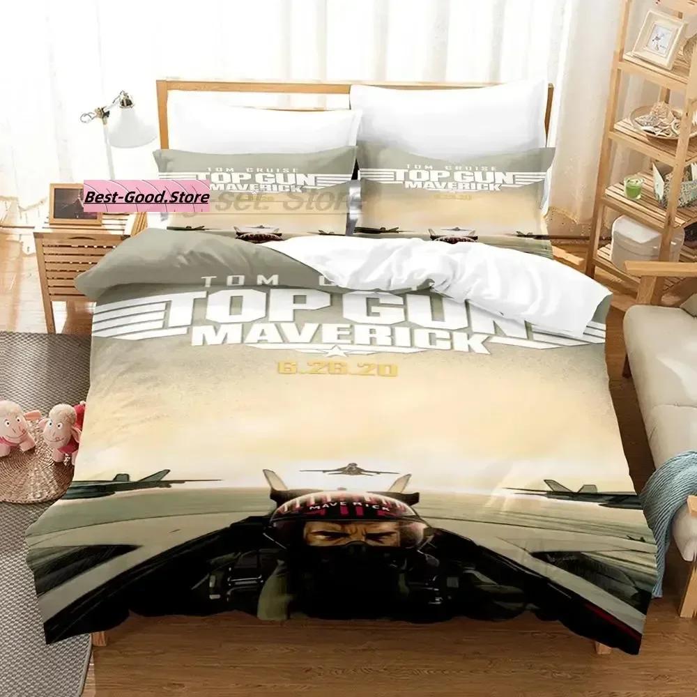 Gun Maverick 3D 2022 bed sheet set Bedding set Printed Duvet Cover Pillowcase Single Double Queen Super King Size Sets