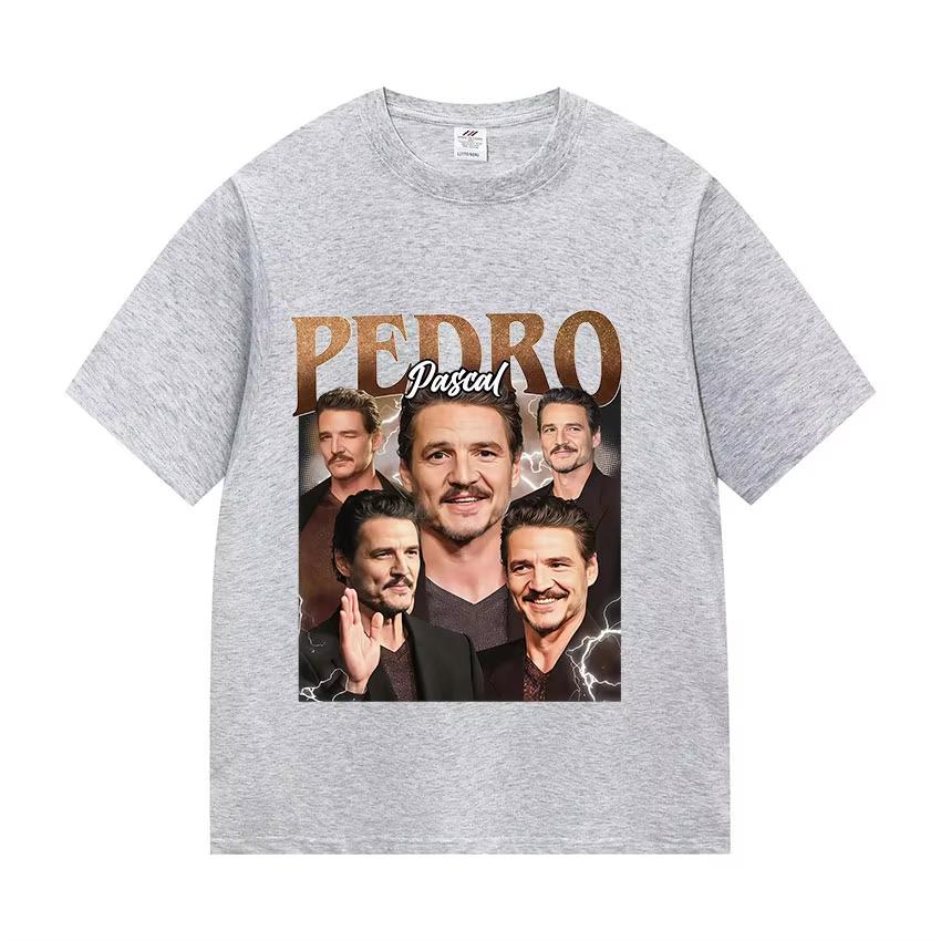 2026 Pedro Pascal Classic Actor Merch T Shirts Unisexs Women Fashion Oversized Summer Tshirt Casual Cotton Short Sleeve Shirts