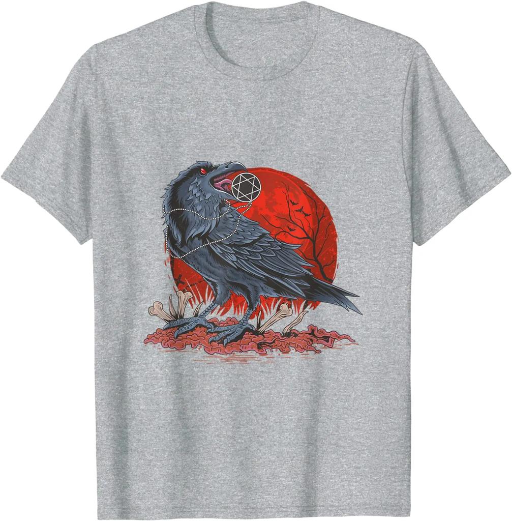 Raven Skull Munin Valhalla Odin Thor GerUnisexe Wolf TShirt Short Sleeve Casual 100 Cotton ONeck Summer Tees