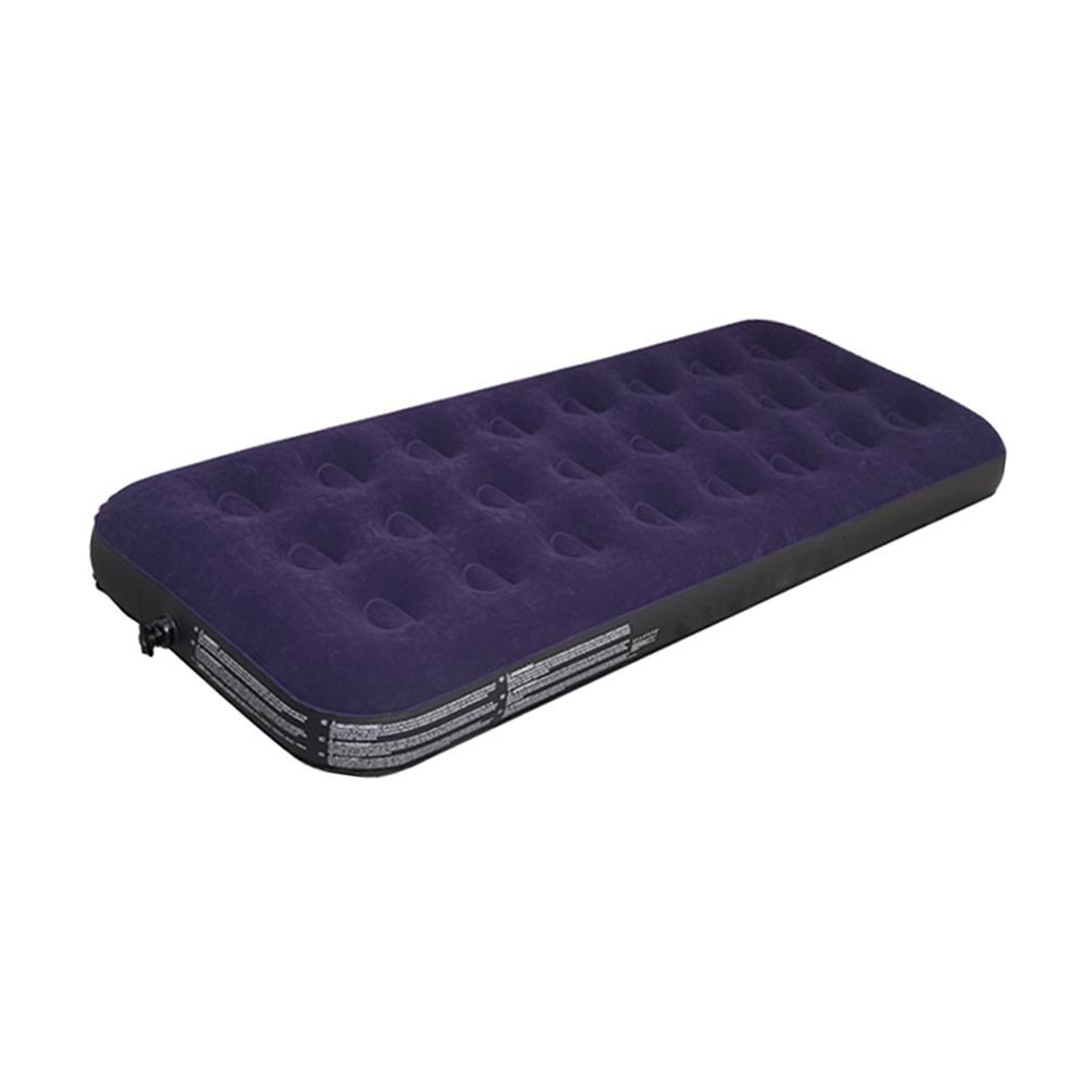 PVC Air Mattress Flocking Surface Folding Sleeping Pad Comfortable Inflatable Mattress  Outdoor