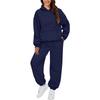 Zweiteilige Damen-Outfits, Kapuzenpullover, Sweatsuit-Sets, übergroßes Sweatshirt, Baggy-Herbstmode-Jogginghose mit Taschen