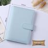 Cross-Border Macaron PU Leather Binder Notebook: Detachable Diary & Budget Book.