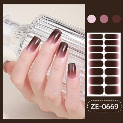 Cats Eye Nails Polish Strips Nail Art Stickers Glittering Gels Nail Strips Gels Nail Wraps Nail Art Decoration
