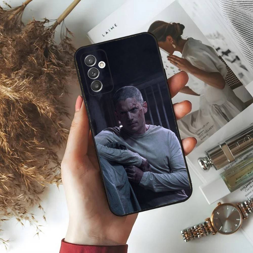 

P-Prison Break Phone Case For Samsung S24,23,22,30,21,10,9,Ultra,Plus,Lite,FE,5G Black Soft Case Samsung S21Ultra