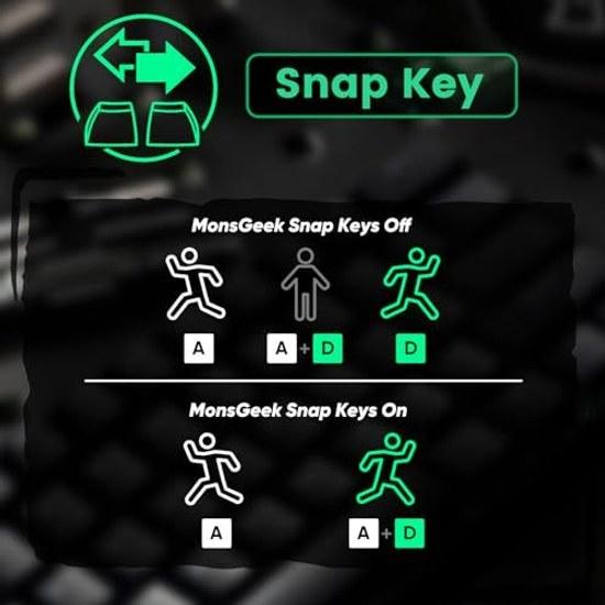 MonsGeek FUN60 Pro SP Wired Model HE Sensor 0.01mm Rapid Trigger Compatible Magnetic Switch Akko Glare English Layout Tenkeyless Side Print 8K Swap