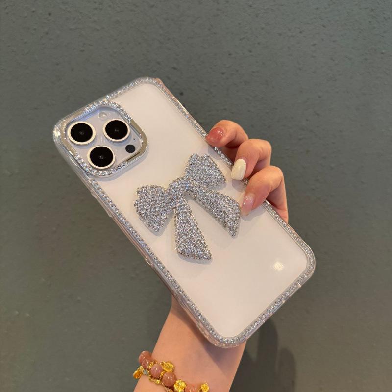 Rhinestone Bow Case for iPhone 16 Pro Max/15 Pro/Apple 11
