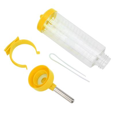 Hamster Wasserflasche Spender Automatisch Tropffrei Hamster Trinkbrunnen für Kleintiere Gelb
