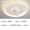 Round Ceiling Fan Lights For Living kitchen Bedroom Dining Room home decor Indoor Lighting Remote Control Dimmable Lamp Lustres