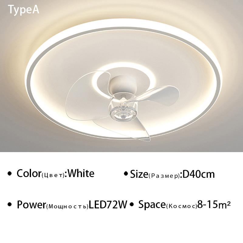 Round Ceiling Fan Lights For Living kitchen Bedroom Dining Room home decor Indoor Lighting Remote Control Dimmable Lamp Lustres