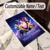 Crystal Velvet Rug Kpop Demon Hunters Print Custom Name Text Floor Mat Home Decor