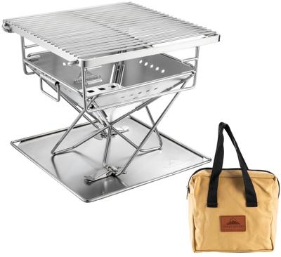 CAMPING MOON Tabletop Fire XS Compact Fire with Canvas Grill, Pit, Pit, Case, X-MINI-Pro