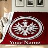 1PC Eintracht Frankfurt Custom Name Patterned Flannel Blanket Suitable For All Seasons for Home Decor Warmth and Comfort Gifts Holiday Present