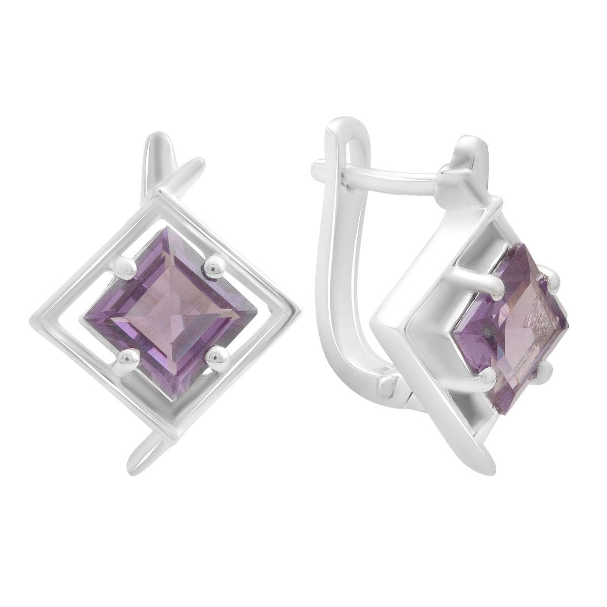 

Silver earrings with alexandrite 4.625ct (2187561) різнокольорові кольору