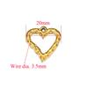 5pcs Gold Color Stainless Steel 20mm Heart Pendants Charms for DIY Jewelry Necklace Making Women Accessories Findings Wholesale
