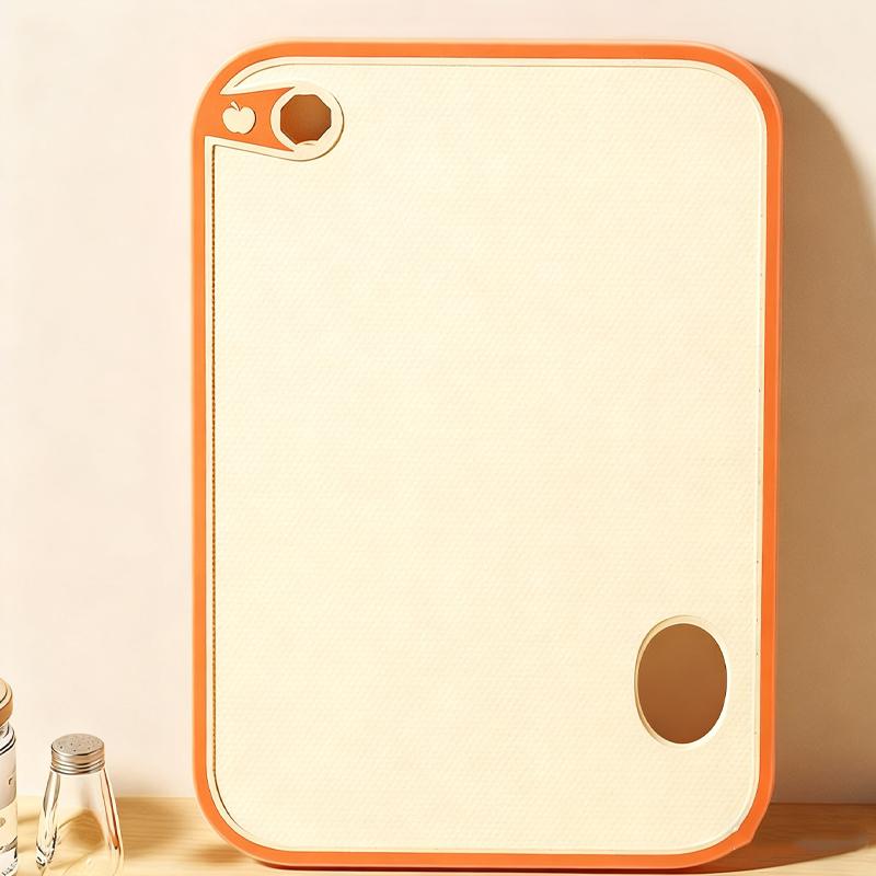 Double-Sided Wheat Straw Cutting Board - Antibacterial, Non-Slip, Adhesive Backing, Home Kitchen Fruit Chopping Board