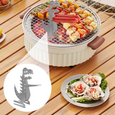 Dinosaur Hot Dog Rack Funny Dinosaur Shape Grill Sausage Rack BBQ Cooking Tools for Outdoor Picnic Camping Parties
