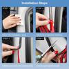 Car Weather Stripping for Tesla Model 3 Car Door Rubber Seal Strip Self Adhesive Auto Soundproofing Weatherstrip for Front Rear