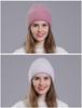 Korean Style Rabbit Fur Knit Hat for Women - Fashionable Autumn/Winter Headband with Earmuffs