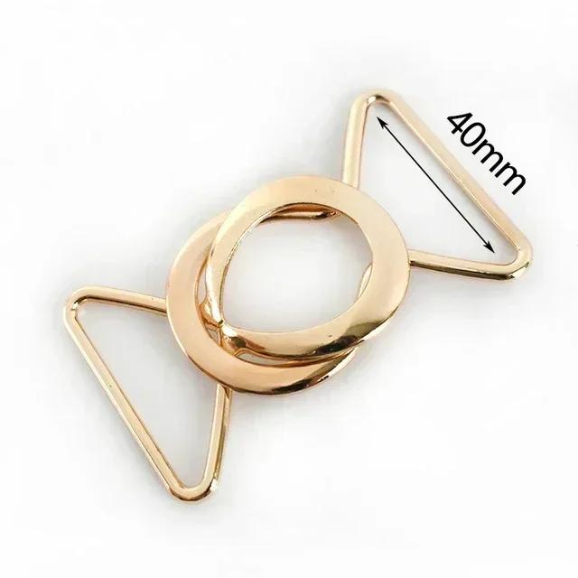 Meetee 1/2/4/5Pcs 30-60mm Metal Waist Belt Buckle Ribbon Band Adjust Clasp Coat Down Jacket Belts Decor Hook Buckles Accessories