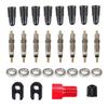 Tire Valve Core Tool Kit: 26-Piece Set with American/French Adapters, Valve Caps, and Bike Pump Accessories