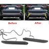 Generic BisTate for Toyota RAV4 XA50 2019-2024 Car LED Rear Fog Bumper Brake Light Tail Driving Lamps Exterior Accessories 2pcs (Smoked Black)