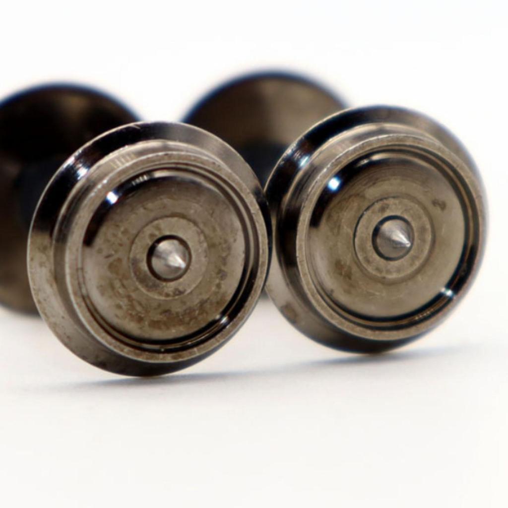 12Pcs Metal DC Wheels, Hobby Train Accessory, Modification Axles, Wheel Set for 1:87