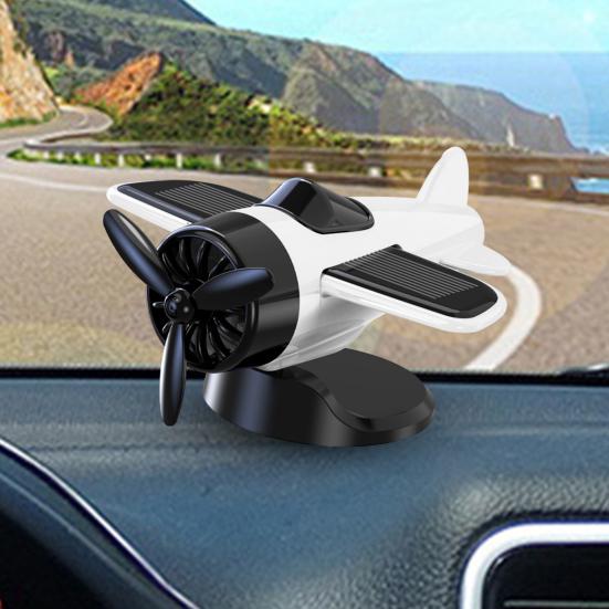 Decorazione Auto Aeroplano ad Energia Solare Ornamento Dinamico da Cruscotto con Movimento Planante Elica Silenziosa Rotante Piccola Aeroplano Accessori Drift