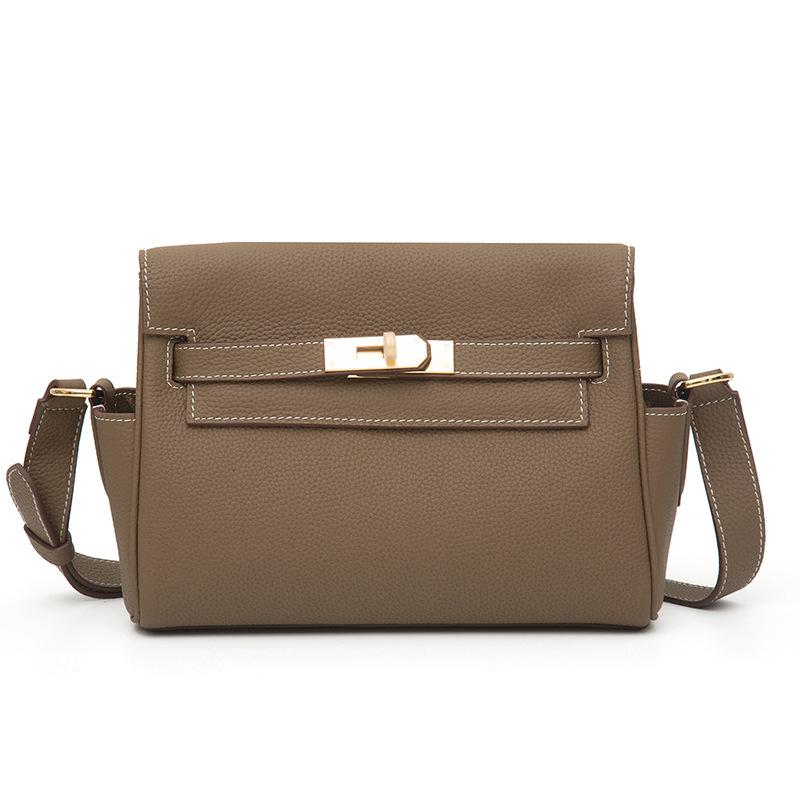 

Первый слой коровьей кожи сумка женская ретро почтальон сумка плечо сумка-седло Tide хаки