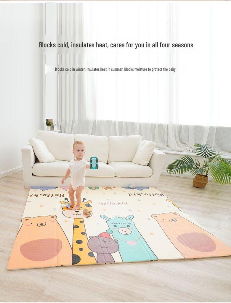 Thickened Foldable Baby Crawling Mat: Soft Foam Floor and Play Mat for Infants