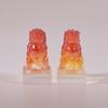 Lion Figurines Chinese-Styled Standing Ornaments Carved