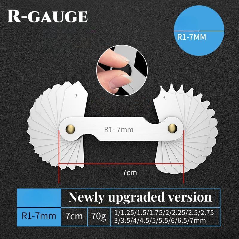 Stainless Steel R Gauge Complete Set Rounding Measuring Instrument High-precision Radius Gauge R Angle Radian Fillet Measuring