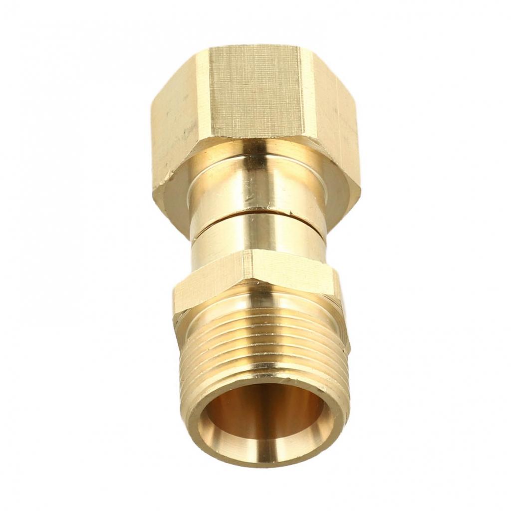 1Pc M22 15mm Copper Swivel Fitting for High Pressure Washer Hose Connection
