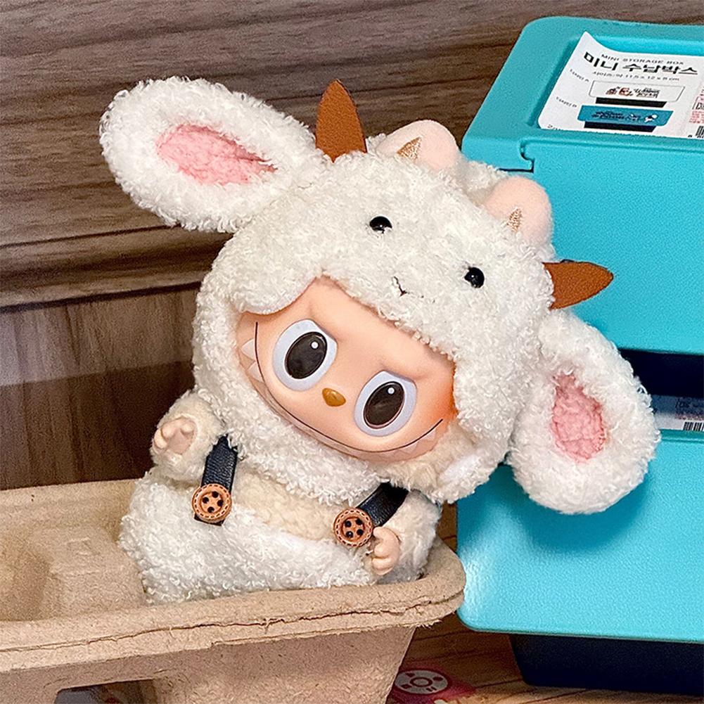 For 17cm Labubu Doll Clothes Fashion Clothes Jumpsuits Doll Clothes Color Match Dress Dolls Accessories Cute Decoration Little Clothes