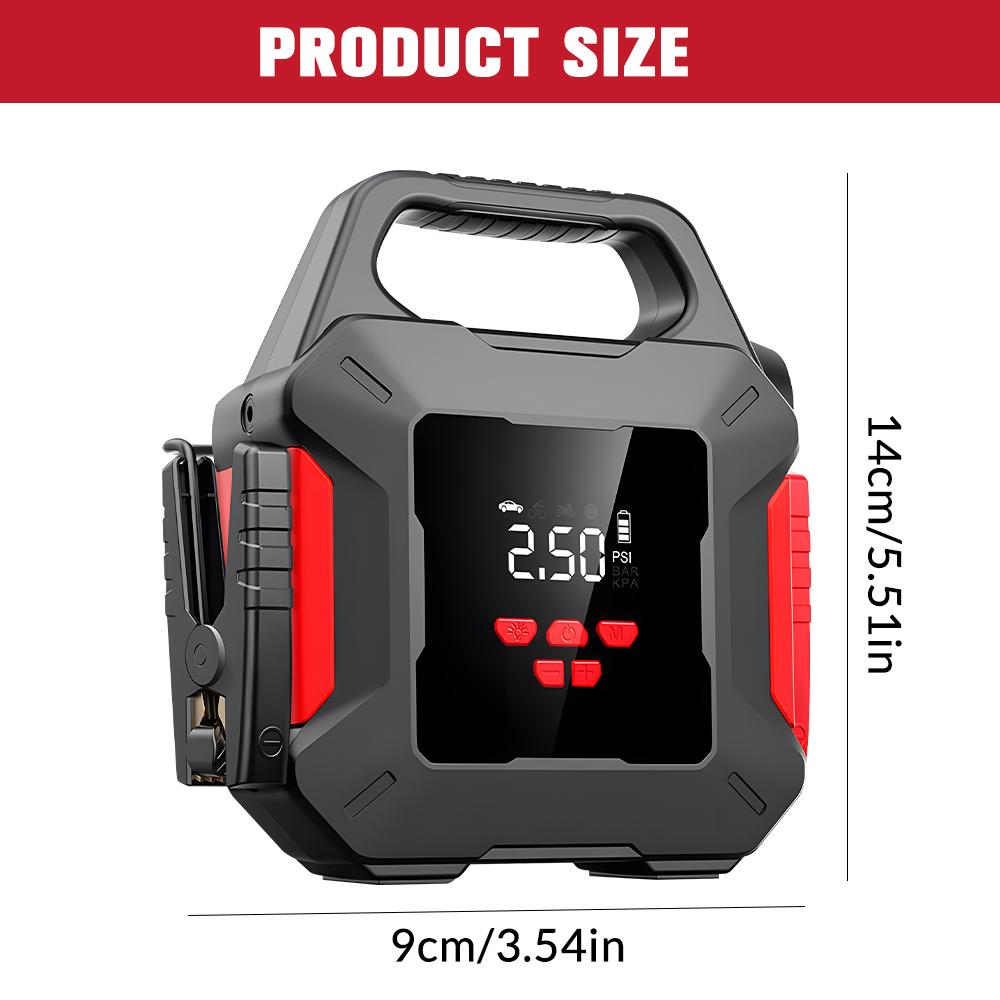 Car Jump Start Air Compressor 39800mAh Power Bank Portable Battery Booster Digital Tire Inflator for 8.0L Petrol and 4.0L Diesel