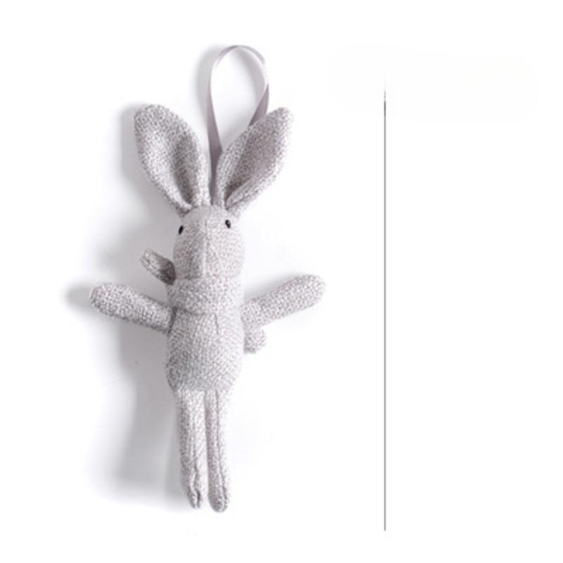 

Plush Toys Wishing Rabbit Doll New Style Linen Long-foot Rabbit Bag Bouquet Pendant DIY Scarf Rabbit Doll 20cm