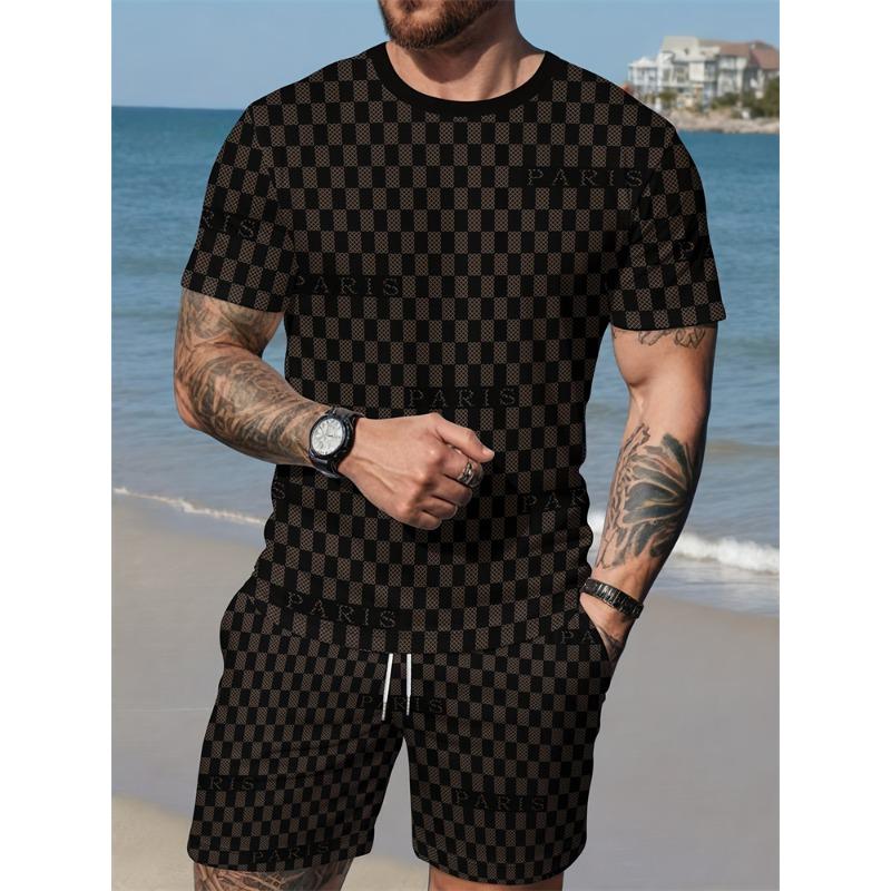 Summer New Arrival Men's Suit Stylish Hip-Hop Style Short-Sleeve Comfortable Fashion Wear Plus Size Athletic Quick-Dry Set