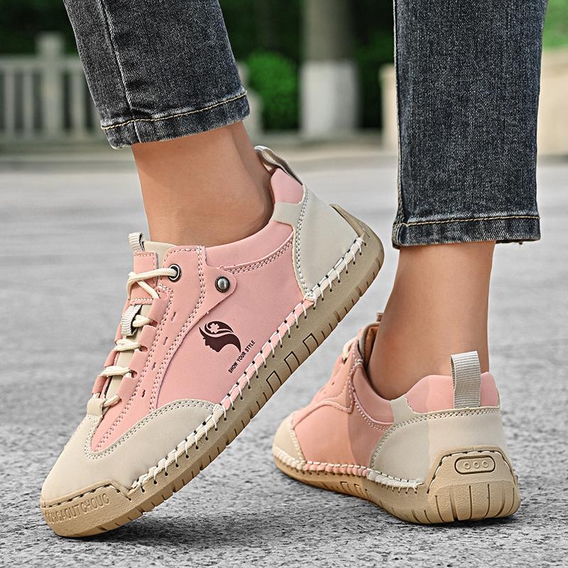 Große Größe 43 Handgefertigte Spaltleder Freizeitschuhe Damen Loafer Bequemer Fahrschuh Mokassins Damen Flache Schuhe
