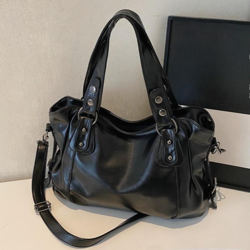 Fashionable Vintage Leather Handbag Large Capacity Shoulder Bag Fashion Shoulder Bag for Daily Commute Work Weekend Outings and Ladies' Holiday Gifts