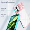 For iPhone 17 Case TPU + PC Clear Phone Cover with CD-Veins Camera Lens Sliding Lid