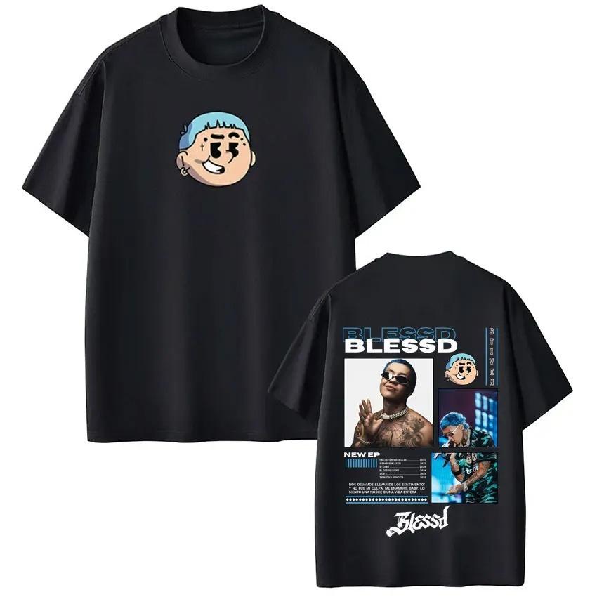 

Summer Tops ONeck Oversized Tshirt Streetwear Rapper Blessd Album Tour Merch T Shirts Unisex Women Fashion Hip Hop Retro T Shirt S