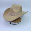 European and American Colored Diamond Western Cowboy Hat with Windbreak Rope Men's and Women's Outdoor Riding Hat Party Jazz Hat