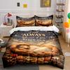 Psalm 28:9 Angelic Care Bedding Set Bedding Set (1 Duvet Cover, 2 Pillowcases, Duvet Not Included)