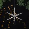 Christmas Tree Hanging Ornament with Faux Pearls Styling, Elegant Holiday Decors for Branches, Window, and Home Accents