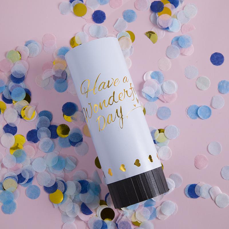 

Маленький баллончик с конфетти для свадьбы: Конфетти-пушка ручной скрутки для свадебных торжеств.