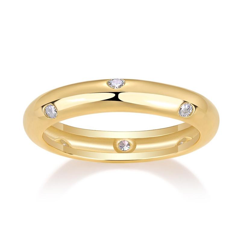 Nabest Gold Plated   CopperEngagement Wedding Rings GRA Certificate VVS D Color Moissanite Women Lab Diamond Ring