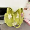 Convenient Corduroy Star Crossbody Bag with Pendant Perfect for Daily Outings