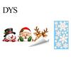 Waterproof Glass Decals Christmas Window Stickers, Static Cling Santa Claus Snowman Reindeer Decals, Easy Apply Stickers Holiday Clings for