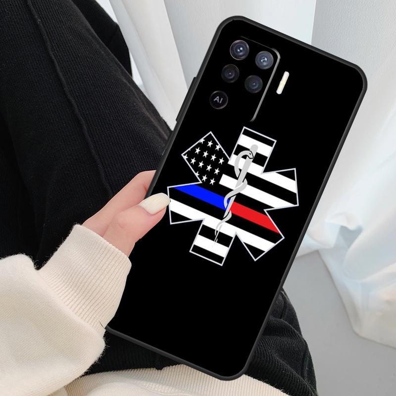 EMT EMS Medical Case For Oppo A96 A76 A16 A60 A98 A58 A78 A18 A38 A80 A40 A77 A57 A17 A74 A54 A94 A15 A5 Pro