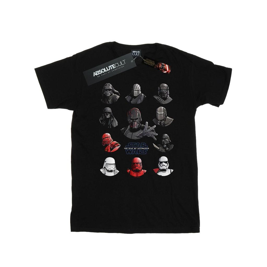 Star Wars: The Rise of Skywalker Womens/Ladies First Order Character Line Up Cotton Boyfriend T-Shirt